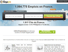 Tablet Screenshot of fr.gigajob.com
