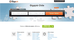 Desktop Screenshot of cl.gigajob.com